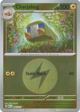 Charjabug (Energy Symbol Pattern) 065 - Reverse Holofoil ME Ascended Heroes - Common