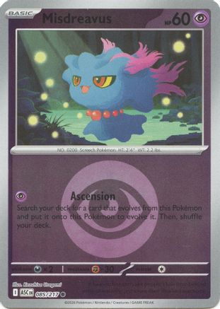 Misdreavus (Energy Symbol Pattern) 085/217 - Reverse Holofoil ME Ascended Heroes - Common