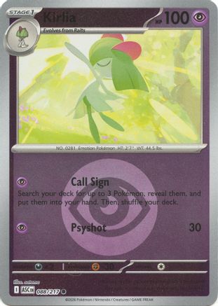 Kirlia (Energy Symbol Pattern) 088 - Reverse Holofoil ME Ascended Heroes - Common