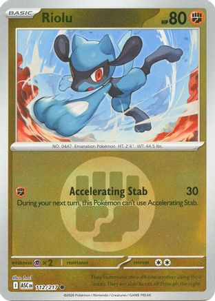 Riolu (Energy Symbol Pattern) 112 - Reverse Holofoil ME Ascended Heroes - Common
