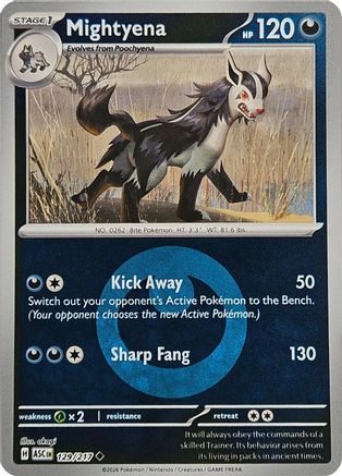 Mightyena (Energy Symbol Pattern) 129/217 - Reverse Holofoil ME Ascended Heroes - Uncommon