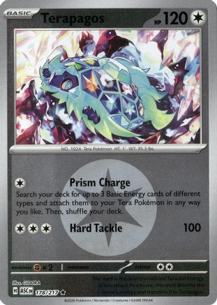 Terapagos (Energy Symbol Pattern) 178 - Reverse Holofoil ME Ascended Heroes - Rare