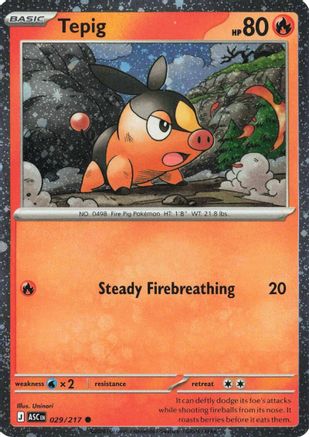 Tepig (Cosmos Holo) 029/217 - Holofoil Miscellaneous Cards & Products - Common