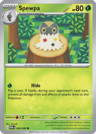 Spewpa 008/088 - Reverse Holofoil ME03 Perfect Order - Common