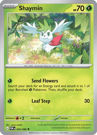Shaymin 003 - Reverse Holofoil ME03 Perfect Order - Uncommon