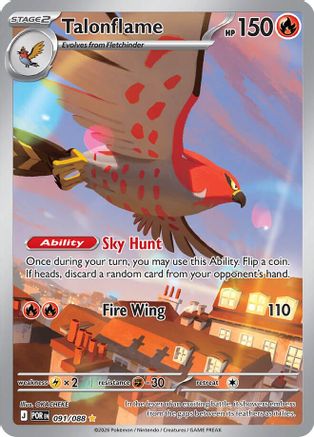 Talonflame 091/088 - Holofoil ME03 Perfect Order - Illustration Rare