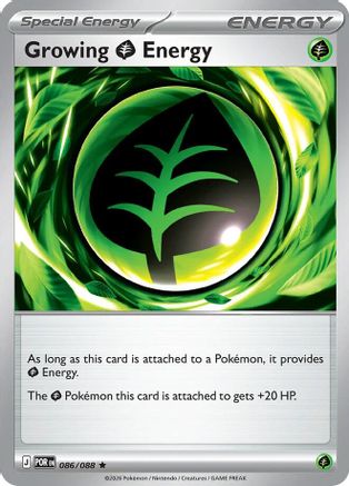 Growing Grass Energy (Non-Holo) 086/088 Deck Exclusives - Rare