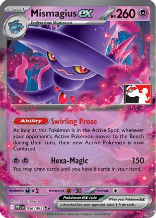 Mismagius ex 036/094 - Holofoil Prize Pack Series Cards - Double Rare