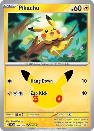 Pikachu 041/128 - Holofoil ME 30th Celebration - None