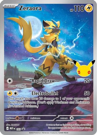 Zeraora (30th Celebration) 103 - Holofoil ME Mega Evolution Promo - Promo