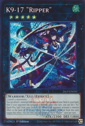 K9-17 Ripper (Emblazoned Secret Rare) (26LP-EN010) - Limited Pack World Championship 2026 1st Edition