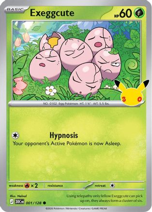 Exeggcute 001 - Holofoil ME 30th Celebration - Common