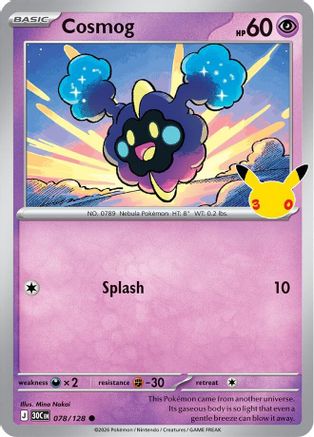 Cosmog 078 - Holofoil ME 30th Celebration - null