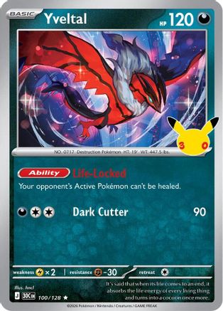 Yveltal 100 - Holofoil ME 30th Celebration - null