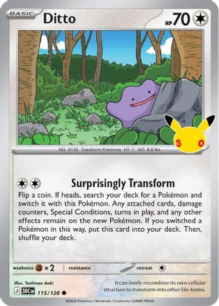 Ditto 115 - Holofoil ME 30th Celebration - Common