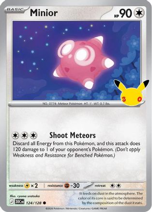 Minior 124 - Holofoil ME 30th Celebration - null