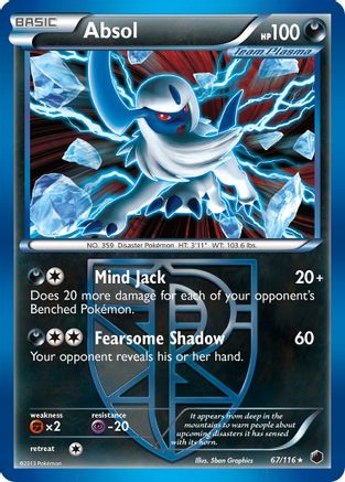 Absol (Team Plasma) - Holofoil Plasma Freeze - Holo Rare