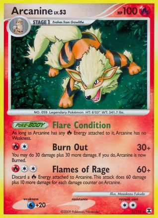 Arcanine - Reverse Holofoil Rising Rivals - Holo Rare