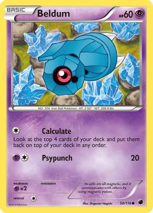Beldum - Reverse Holofoil Plasma Freeze - Common