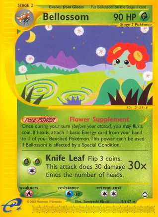 Bellossom - Reverse Holofoil Aquapolis - Rare