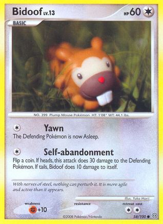 Bidoof 054 Stormfront - Common