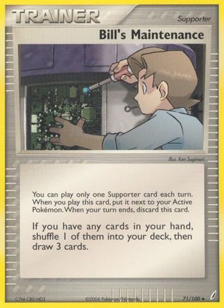 Bill's Maintenance/100 - Reverse Holofoil Crystal Guardians - Uncommon