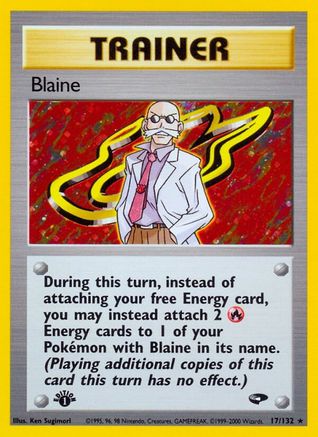 Blaine (17)/132 - 1st Edition Holofoil Gym Challenge - Holo Rare