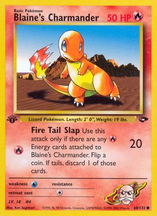 Blaine's Charmander 060 - 1st Edition Gym Challenge - Common