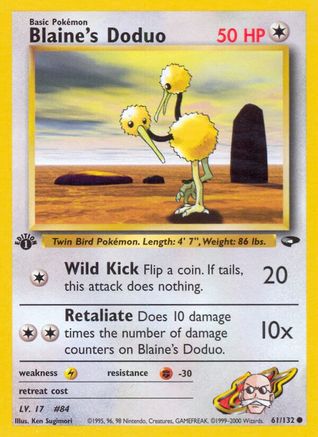 Blaine's Doduo 061 - 1st Edition Gym Challenge - Common