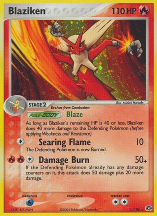 Blaziken - Holofoil Emerald - Holo Rare