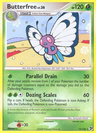 Butterfree - Reverse Holofoil Great Encounters - Rare