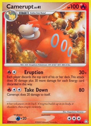 Camerupt - Reverse Holofoil Legends Awakened - Uncommon