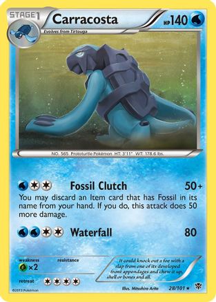 Carracosta - Reverse Holofoil Plasma Blast - Rare