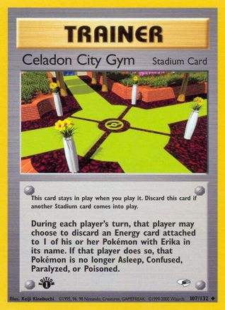 Celadon City Gym 107 - 1st Edition Gym Heroes - Uncommon