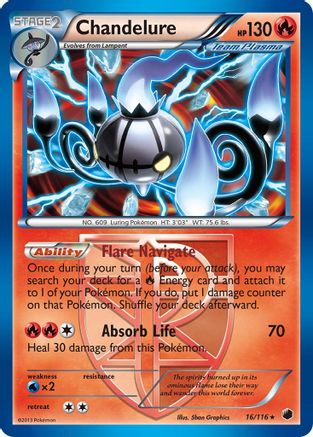 Chandelure (Team Plasma) - Reverse Holofoil Plasma Freeze - Holo Rare
