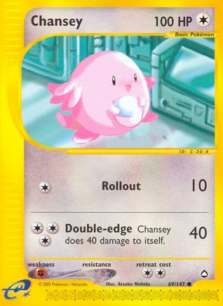 Chansey 069 - Reverse Holofoil Aquapolis - Common