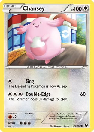 Chansey (80) (80) 080 - Reverse Holofoil Dark Explorers - Common