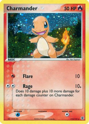 Charmander - 113/112/112 FireRed & LeafGreen - Secret Rare
