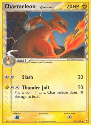 Charmeleon (Delta Species) 030 - Reverse Holofoil Crystal Guardians - Uncommon