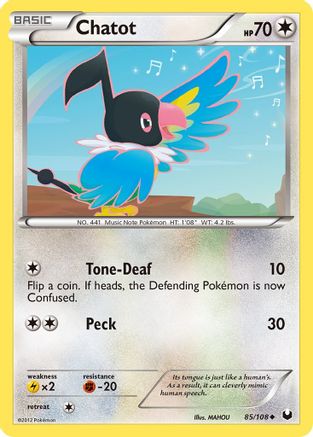 Chatot - Reverse Holofoil Dark Explorers - Uncommon