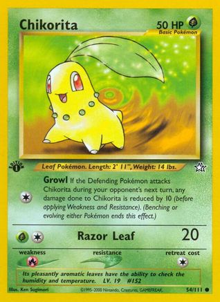 Chikorita (54) (54) 054 - 1st Edition Neo Genesis - Common