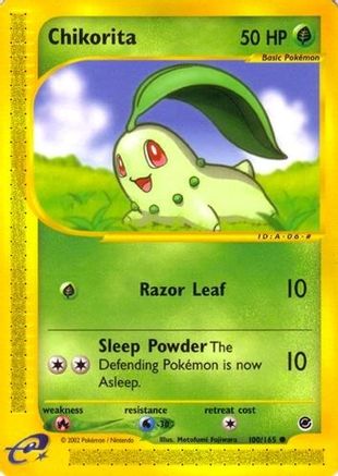 Chikorita (100) - Reverse Holofoil Expedition - Common