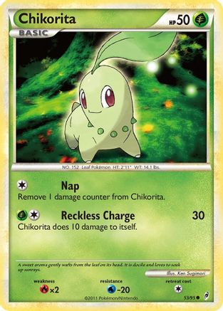 Chikorita 053 - Reverse Holofoil Call of Legends - Common