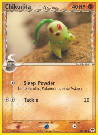 Chikorita (Delta Species) 044 - Reverse Holofoil Dragon Frontiers - Common