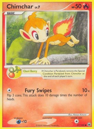 Chimchar (57) - Reverse Holofoil Majestic Dawn - Common