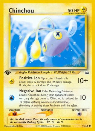 Chinchou 042 - 1st Edition Neo Revelation - Common