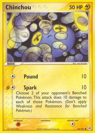 Chinchou - 56/101/101 - Reverse Holofoil Hidden Legends - Common