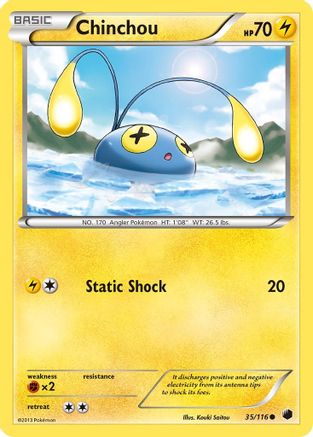 Chinchou - Reverse Holofoil Plasma Freeze - Common