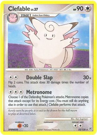 Clefable - Reverse Holofoil Diamond and Pearl - Rare
