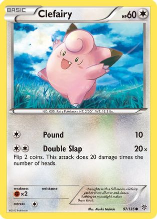 Clefairy 097 - Reverse Holofoil Plasma Storm - Common